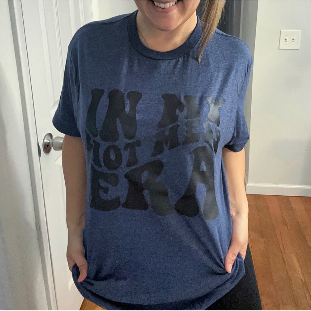In My Hot Mess Era Navy Blue Unisex Graphic T Shirt
